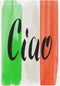 Word Ciao and Flag Of Italy Garden Flag 12 x 18 inch Vertical Double-Sided Printed Outdoor Yard Decor Banner...