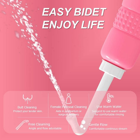 Upside Down Peri Bottle for Postpartum Care, Portable Bidet Bottle with Travel Bag, Handheld Perineal Sprayer,Reusable Douche Bottle for Women,Men...