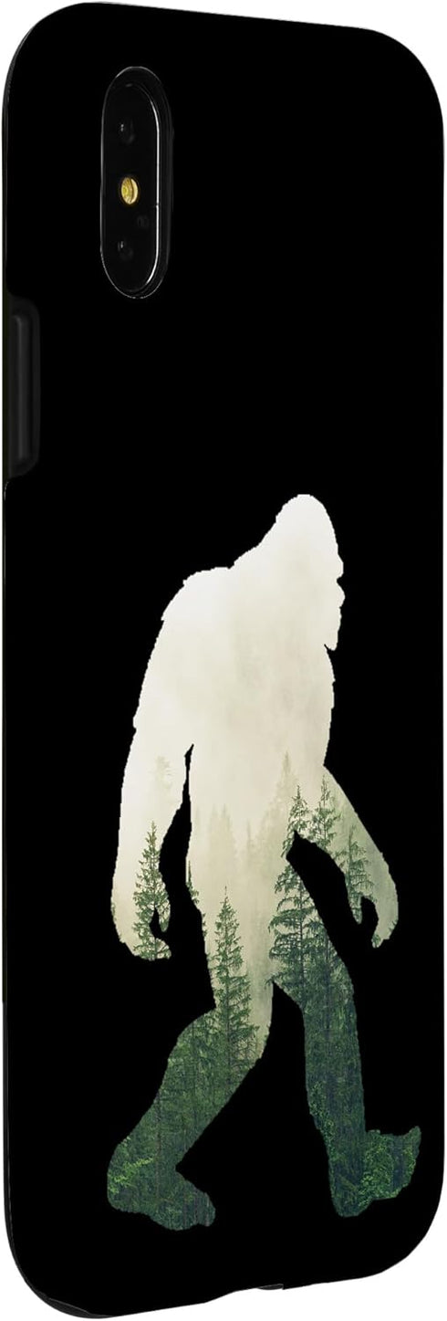 iPhone X/XS Bigfoot Figure Sasquatch Yeti Nature Double Exposure Case...