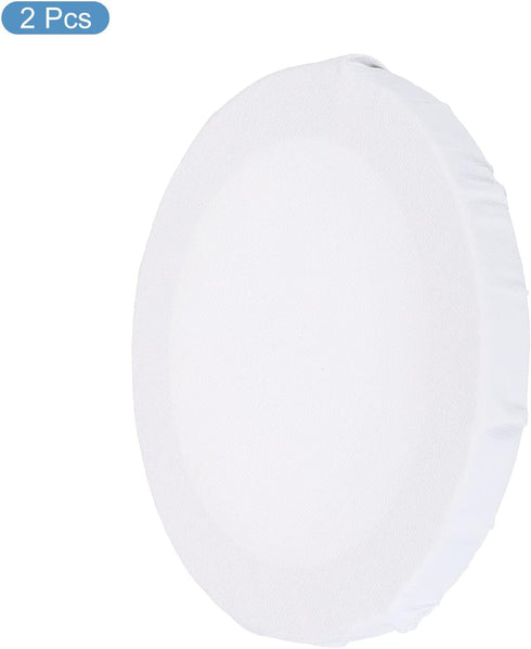 PATIKIL Paint Canvases Panel for Painting, 2 Pack 4x4 Inch Round Wood Frame Stretched Blank Art Board Panels for Acrylic, Oil, Tempera Painting, W...