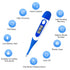 Berrcom Digital Thermometer for Adults, Oral and Underarm Thermometer for Baby and Kids Medical Thermometer with Fever Alarm Rectal Thermometer wi...