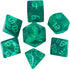 Starfarer Sci-Fi RPG Dice - 'Quasar' - Dark Green with White Swirls...