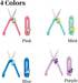 Kutsuwa HiLiNE Portable Scissors Pink, Blade Length 0.7 inches and 1.3 inches Set...
