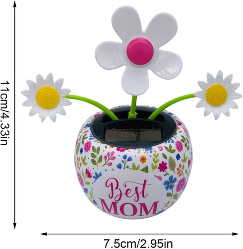 Pink Solar Dancer Flower, Solar Powered Dancing Car Dashboard Decor, Solar Dancing Flower, Solar Dancing, Car Swinging Dancing Ornamental, Car Win...