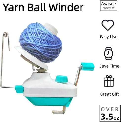 Ayasee Yarn Ball Winder for Crocheting & Knitting, Yarn Baller Winder Hands Operated Swift Yarn Tabletop Clamp, Crochet Tools, Knitting Supplies...
