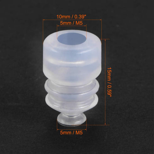 uxcell Suction Cups, 5mm Diameter x M5 Joint Silicone Vacuum Industrial Pneumatic Suction Cup...