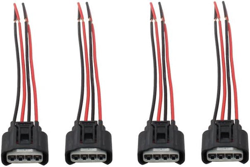 NewYall Pack of 4 Ignition Coil Female Connector Plug Harness Pigtail for HS250h Vibe Camry Corolla Highlander Matrix RAV4 Solara Prizm tC L4 2.4L...