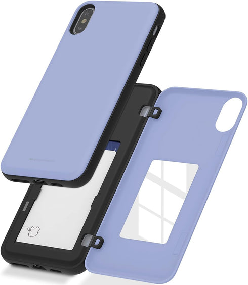 GOOSPERY Magnetic Secure Bumper Compatible with iPhone Xs Max Case, Card Holder Wallet Case, Easy Magnet Auto Closure Protective Dual Layer Protec...