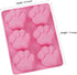 Puppy Cat Dog Paw Shaped Silicone Mold 2PCS-6 Cavity Paw Print Chocolate Silicone Mould Candy Ice Cube Tray Soap Pudding Jelly Cookie Baking Tools...