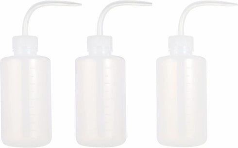 Wash bottles,3pcs 250ml Plastic Safety Wash Bottle Convenient Transparent Squeeze Bottle for Medical Laber Supplies Green Soap Cleaning Washing Bo...