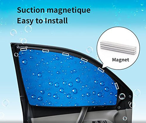 Aokway Side Window Sunshade Sun Shade for Car Window Double Thickness Auto Windshield Sunshades Curtain Universal Fit for Driver for Baby UV Prote...