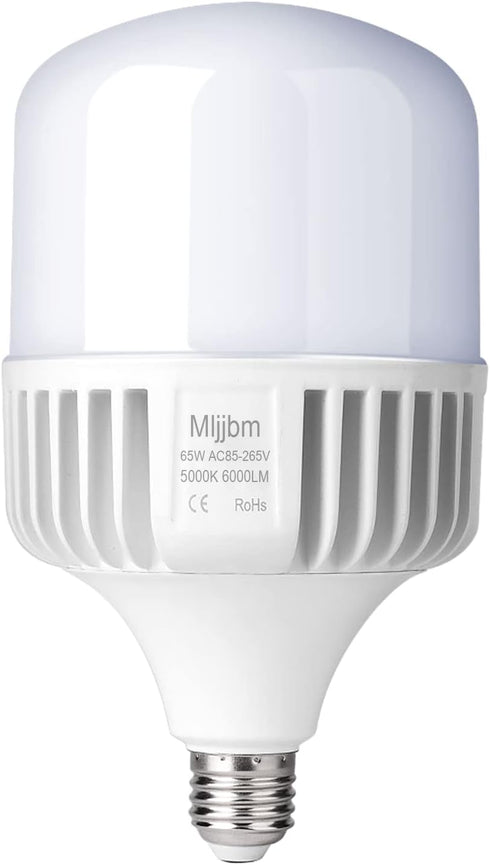 400W-500W Equivalent LED Light Bulb,6000 Lumen 5000K Bright Daylight White Bulbs,High Lumen E26/E27 Medium Base for Outdoor Indoor Garage Warehous...
