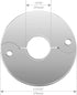 Plumbing Cover Plates, Escutcheon plate, Stainless Split Flange, Hinged Floor and Ceiling Plates for than 21mm Dia Pipe (Fits 1/2 Inch IPS), Chrom...