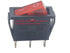 3 pin 2 Position Red Lighted Rocker Switch for Desktop Grinder,Electric Fireplaces,Neon Lamp,Household appliances,Lawn Mower,Electric Tool and Sno...