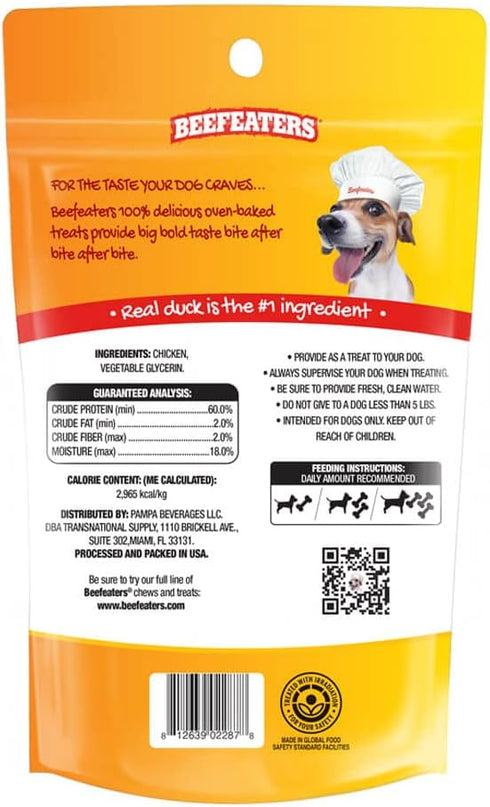 Beefeaters Duck Jerky Strips Dog Treat, 1.58oz, Case of 12, Brown...