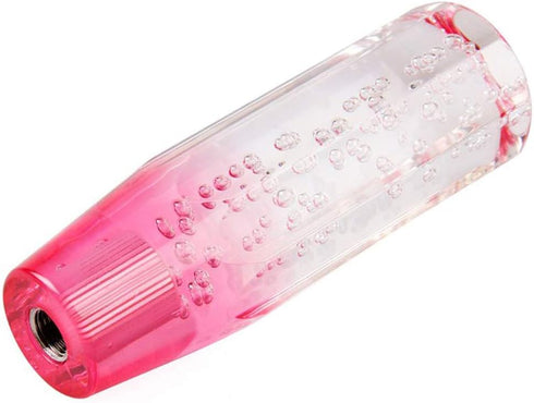 MACHSWON Universal Car Manual Shift Lever, Crystal Bubble Pink + White Gear Shift Knob ?10CM?...
