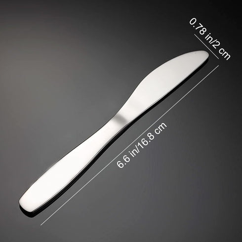 VANRA Premium 18/8 Stainless Steel Children Cutlery Set 6.6-inch Kids Dinner Knives Set 4 Pieces Silverware Flatware Utensil Set for Home School (...