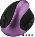 Ergonomic Wireless Mouse, 2.4GHz, 4 Adjustable DPI, Rechargeable Li-Ion Battery, 6 Buttons, Purple...