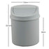 2 Liter Mini Desktop Trash Can with Swing Lid Tiny Garbage Can Trash Bin (Grey)...