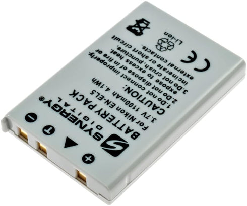 Synergy Digital Digital Camera Batteries, Compatible with Nikon EN-EL5, ENEL5, 25625 Digital Camera Batteries (li-ion, 3.7V, 1100 mAh), Set of 2...