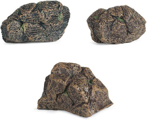 7PCS Miniature Tree Stumps Fake Tree Stump Decor Mini Stone Rock Statue Mini Garden Figurines for DIY Fairy Garden Miniature Moss Landscape...