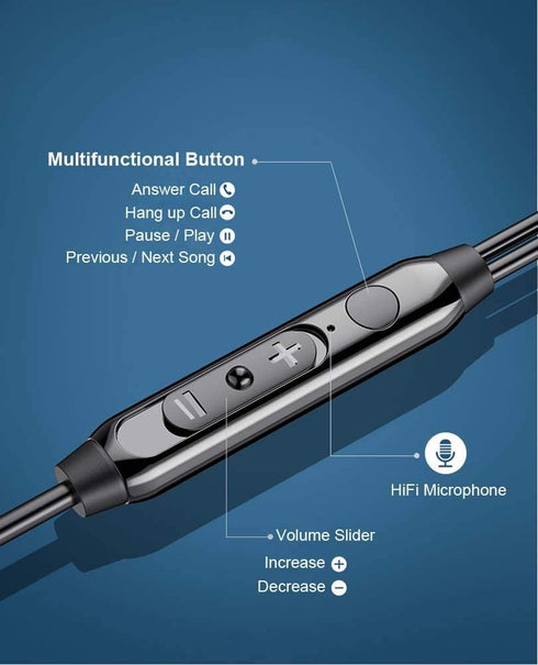 Noise Isolating Wired Earbuds Headphones Earphones w/Microphone Compatible with Samsung Galaxy S10 S9 Plus S10e A10e A15 A14 A12 A13 A03S A04e A25...