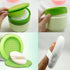 Green Plastic Empty Portable Baby Skin Care After-Bath Powder Puff Talcum Powder Case Container Dispensor Make-up Loose Powder Box Holder Bottle C...
