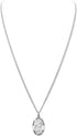 Rosemarie Collections Religious Saint Medal Pendant On Claspless Stainless Steel Curb Chain Necklace With Biography And Picture Folder, 24"...