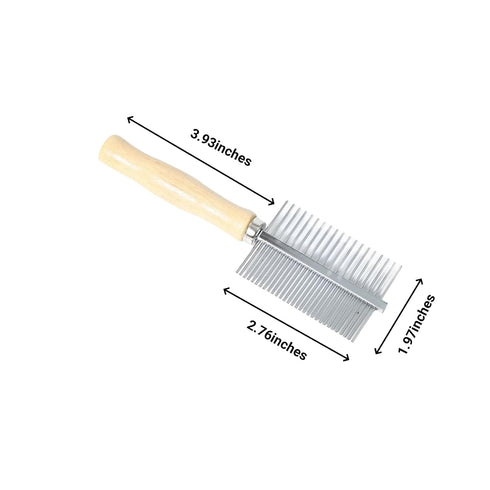 Professional Metal Dog Grooming Comb | 3 PCS Wooden Handled Pet Comb for Dogs and Cats | Removes Tangles, Dematting, Detangling | Great for Matted...