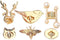 Bobeey 6 Sets Turn Locks for Purses Light Gold Alloy Purses Lock Animal Twist Lock Purse Hardware Bag Clasp Accessories...