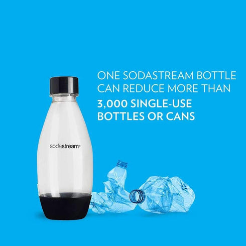 sodastream 0.5L Slim Black Carbonating Bottles (Pack of 2)...