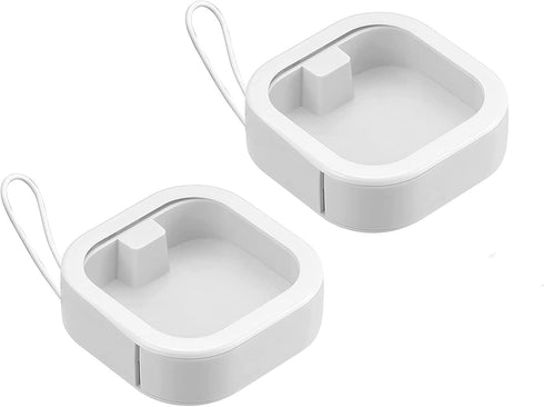 2 Pcs Hair Tie Organizer, Portable Hair Accessory Storage Containers Small Stackable Hair Ties Qtip Travel Holder Cotton Swab Dispenser Hair Acces...