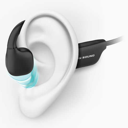 Osso Bluetooth Bone-Conduction Headphones with Microphone, Black...
