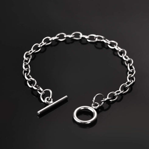OBSEDE Charm Bracelet Chain Making Kit Stainless Steel Link with OT Toggle Clasp for Women DIY Jewelry Crafts, 5 Pieces...