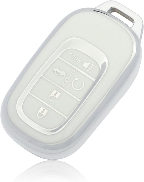 Stylish Car Key Fob Cover,Soft TPU Car Key Case Waterproof Key Fob Holder Compatible with Honda CR-V Civic Pilot HR-V,Key Fob Protector Car Access...