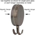 Haute Decor Attract Magnetic Wreath Hanger (Copper) - Set of 2 Magnets - for 2 Metal Doors/Surfaces or 1 Single-Pane Glass Door/Window - Holds up ...