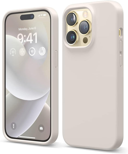 elago Compatible with iPhone 14 Pro Case, Liquid Silicone Case, Full Body Protective Cover, Shockproof, Slim Phone Case, Anti-Scratch Soft Microfi...