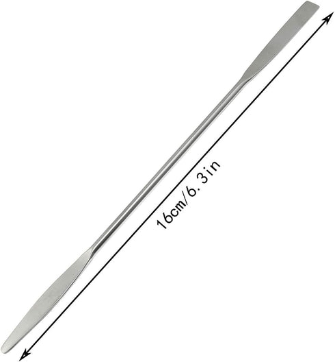 Maxmoral Stainless Steel Lab Laboratory Mini Double-Ended Spatula Semi-Micro Shovel Tapered Arrow End Flat Ends 50 mm X 9 mm...