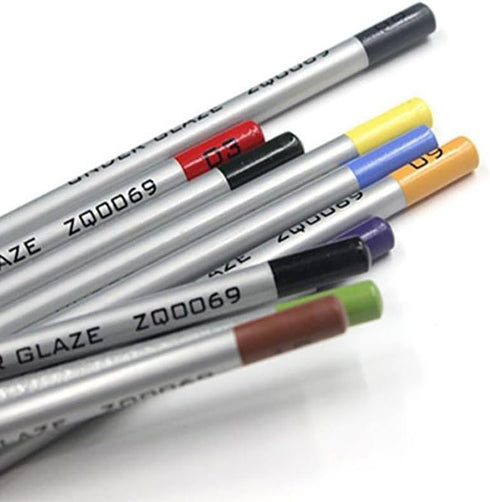 Underglaze Pencils,Ceramic Art Underglaze Colored Pencils DIY Handmade Ceramic Hand-Painted Glaze Chalk Pottery Painting and Coloring Tools(Sky)...