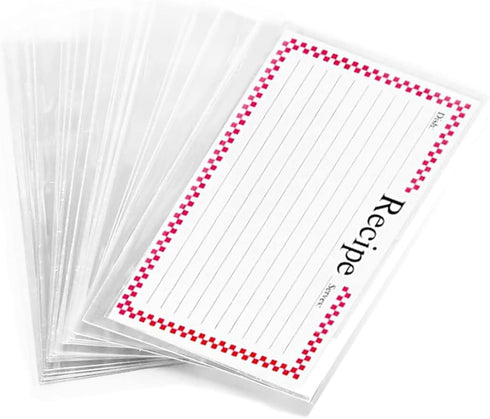 Clear 3x5 Inch Recipe Card Cover,Index Card Sleeve,100 Pack Recipe Card Protector (3x5 Inches)...