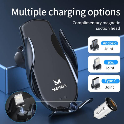 Wireless Car Charger Mount,Auto Clamping Air Vent Phone Holder for Car,New Upgraded Model,15W Qi Fast Charging/Magnetic DC Charging for All Mobile...