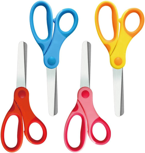 Kids Scissors,Student Scissors for School Kids,Soft Comfort-Grip Handles Kids Safety Scissors For Classroom Child Toddler Craft Scissors 5.5 inch ...