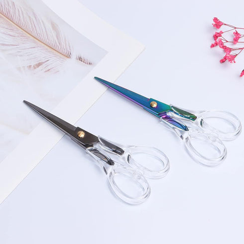 Scissors with Stainless Steel Blade and Acrylic Handle, All Purpose Scissor for Office, School, Home, Fabric Shears, Tijeras...