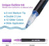 Super Squiggles Outline Markers Set, 12 Colors Shimmer Marker Set, Double Line Markers Outline Pens Metallic Markers Pens for Christmas Card Writi...