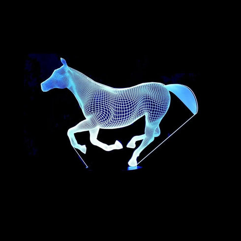 Horse 3D Light Girls Bedroom lamp, 7 Color Change Art Sculpture Lights LED Desk Table Light, Awesome Gift for Brother Sister Husband Wife Boss Fat...