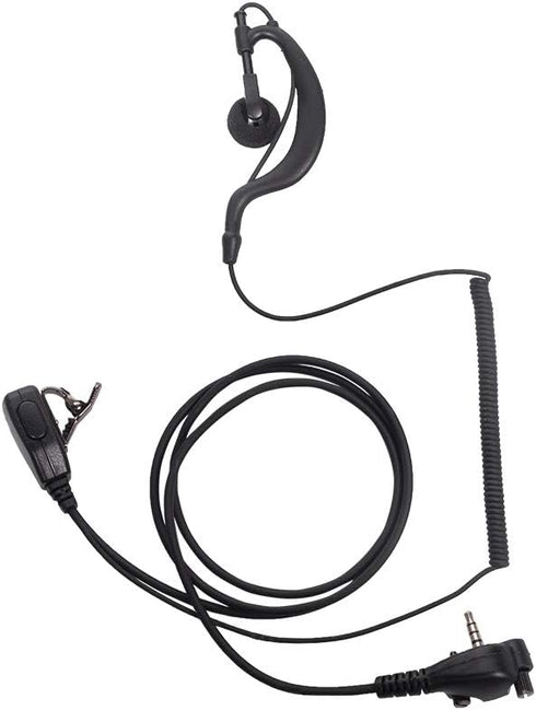 Caroo VX-261 Earpiece Headset with PTT Mic for Motorola Yaesu Vertex Standard Radio EVX-261 VX-230 VX-231 Walkie Talkie 2 Way Radio G Shape...