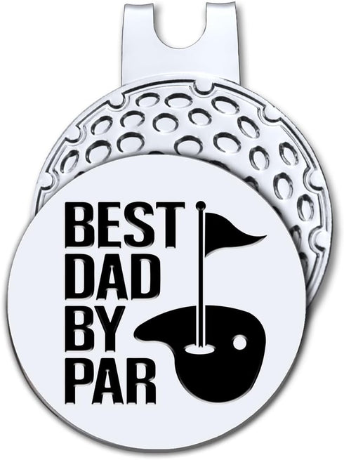 Best Dad by Par Golf Ball Marker with Magnetic Hat Clip, Funny Golf Accessories and Golf Gifts for Men Dad Grandpa, Birthday for Golf Fan Golfer G...
