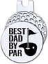Best Dad by Par Golf Ball Marker with Magnetic Hat Clip, Funny Golf Accessories and Golf Gifts for Men Dad Grandpa, Birthday for Golf Fan Golfer G...