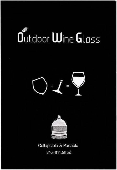 Portable Collapsible Plastic Wine Glass (BPA Free) with a Safety Carrier 1pcs (Transparent)...