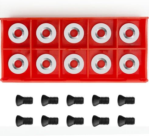 12mm Round Carbide Inserts for Woodturning, R12 X 2.5mm Indexable Tungsten Carbide Cutter Inserts Set fits for DIY Woodworking Wood Lathe Turning ...
